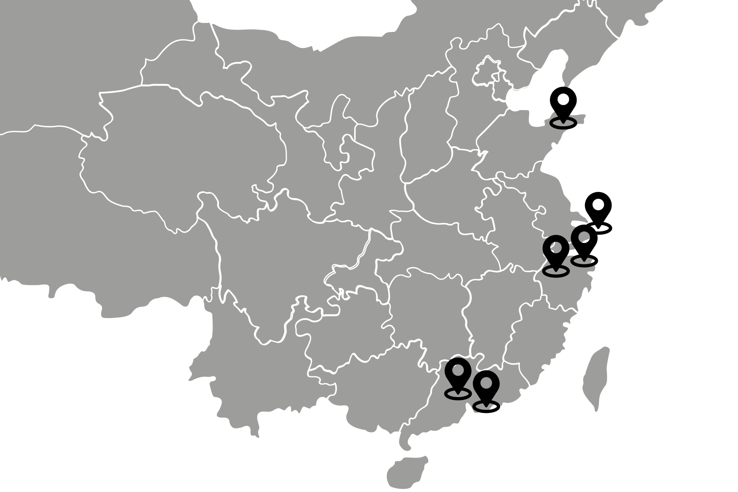 Pivot warehouse locations in China